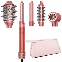 Walmart RACCOMB 5 in 1 Air Styler, 110,000RPM High Speed Hair Dryer Brush, Coral Red offer