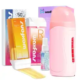 Walmart Waxfans Waxing Kit, Wax Strips,Roll on Wax Kit for Hair Removal, at Home Waxing Kit for Women offer