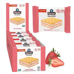 Walmart Rip Van Strawberry Keto Wafer Cookies - Baked Snacks Vegan - Non GMO, Low Sugar - 16 Count offer