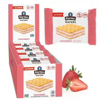 Walmart Rip Van Strawberry Keto Wafer Cookies - Baked Snacks Vegan - Non GMO, Low Sugar - 16 Count offer