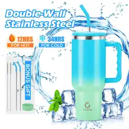 Walmart Vusign 40 oz Blue Insulated Stainless Steel Tumbler offer