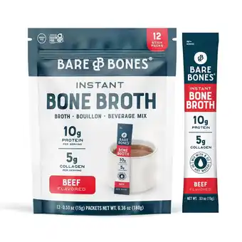 Walmart Bare Bones Beef Bone Broth Sticks, 0.53 Ounce (Pack of 12) offer