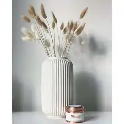 Walmart ILLUVA 8” Ceramic Minimalist Vase Bold Geometric Design White offer