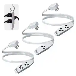 Walmart DEWENWILS 3 FT Extension Cords for Indoor 3 Prong with 3 Outlets Power Strip SPT-3 16 AWG 3-Pack offer
