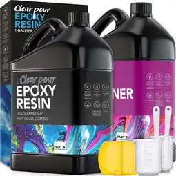Walmart Clear Pour Epoxy Resin Kit Clear Epoxy Adhesive Epoxy Adhesive,1 Gallon, 2 Pieces offer