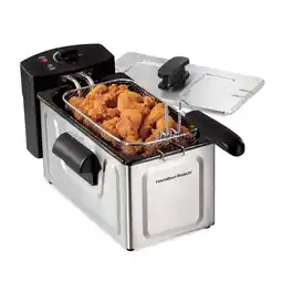 Walmart Hamilton Beach 8 Cup Deep Fryer, Family-size Food Capacity Cooks up to 6 Cups of Food, 1500 Watts offer