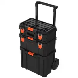 Walmart BLACK+DECKER 3 Piece Stackable Rolling Tool Box Storage System offer
