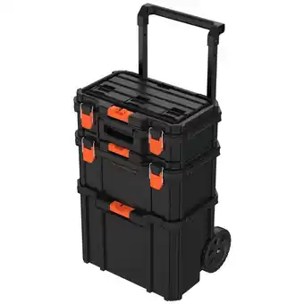 Walmart BLACK+DECKER 3 Piece Stackable Rolling Tool Box Storage System offer