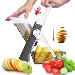 Walmart ONCE FOR ALL Mandoline Food Slicer, Adjustable Slices 0.1-8mm, Gray offer