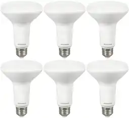 Walmart Sylvania 10 Year 65W BR30 LED Light Bulb, Soft White, 6 Pack offer