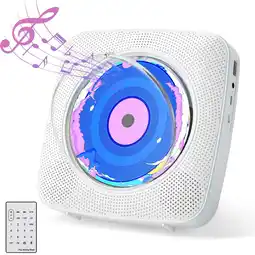 Walmart Gueray Portable CD Player with Bluetooth, Desktop CD Music Players for Home offer