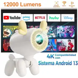 Walmart Projector 4K 1080P Support, Mini Projector Smart for Movie Projection Compatible with Phone offer