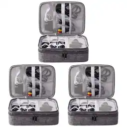 Walmart GOOHOCHY Set of 3 Multifunctional Data Cable Storage Bag Travel Organizer Dad offer