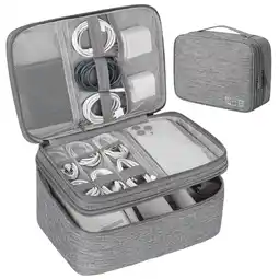 Walmart Electronics Organizer Travel Case, Water Resistant Cable Organizer Bag for Travel Essentials offer