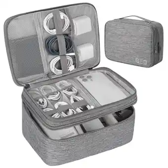 Walmart Electronics Organizer Travel Case, Water Resistant Cable Organizer Bag for Travel Essentials offer