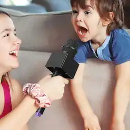 Walmart GOOHOCHY 2pcs Portable Plastic Pretend Microphone for Kids with Small Square Labels Fun Toy for Play offer