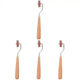 Walmart 4 pcs Rubber Roller Brayer Rollers Hard Rubber Printmaking Equipment Ink Applicator offer