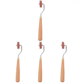 Walmart 4 pcs Rubber Roller Brayer Rollers Hard Rubber Printmaking Equipment Ink Applicator offer