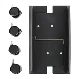 Walmart Raindrops Computer Host Bracket Computer Mainframe Holder with Wheels 30.5X18X11.7CM Black offer