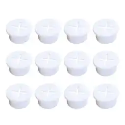 Walmart REACHISE White Cable Cord Grommet Rubber: 12pcs Wire Grommet 2.4cm Cord Organizer offer