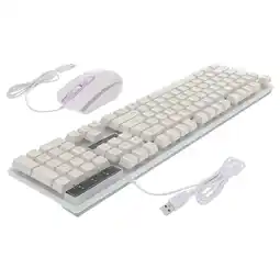 Walmart GOOHOCHY USB Backlit Keyboard Mouse with Cord Gaming Mechanical Handed White offer