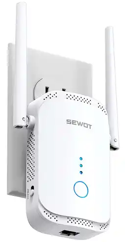 Walmart SEWOT SW-01 WiFi Extender Signal Booster up to 2600sq ft, 2 Antennas offer