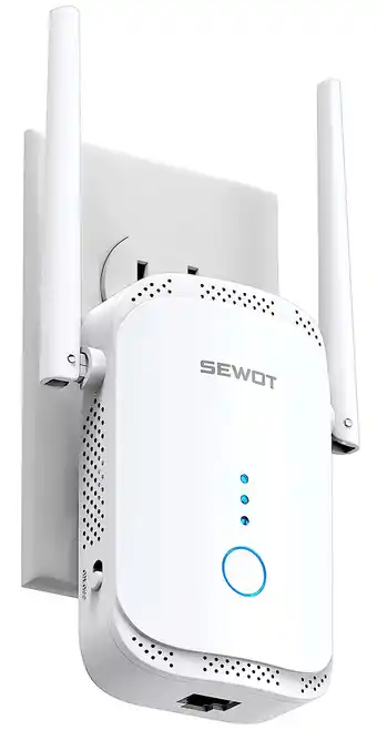 Walmart SEWOT SW-01 WiFi Extender Signal Booster up to 2600sq ft, 2 Antennas offer
