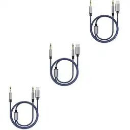 Walmart 3 Pcs Audio Line Jack Cable 3.5 Mm Car Converter Stereo Cable Speaker Cables Car Stereos Cable offer