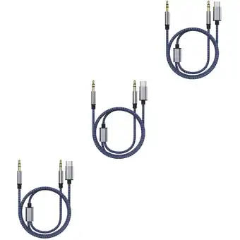 Walmart 3 Pcs Audio Line Jack Cable 3.5 Mm Car Converter Stereo Cable Speaker Cables Car Stereos Cable offer