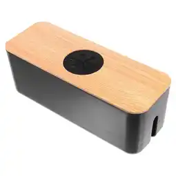 Walmart Round Cable Management Box with Wooden Cover (Black) offer