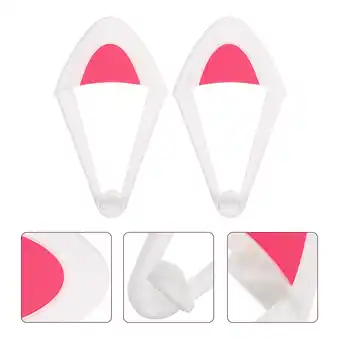Walmart FRCOLOR Lovely Cat Ear Headset Decorations Made of Flexible Silicone for Various Headsets White offer