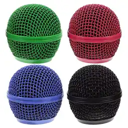 Walmart Raindrops 4pcs Metal Microphone Grills Replacement Mesh Mic Head Accessories Compatible with Shure offer