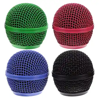 Walmart Raindrops 4pcs Metal Microphone Grills Replacement Mesh Mic Head Accessories Compatible with Shure offer