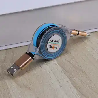 Walmart FRCOLOR Telescopic Data Cable Car Phone Charger Retractable Charging Cord Blue offer