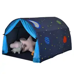 Walmart Costway Kids Bed Tent Play Tent Portable Playhouse Twin Sleeping w/Carry Bag Blue offer