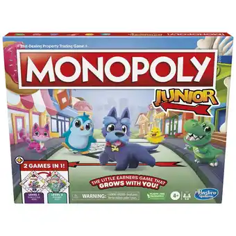 Walmart Monopoly Junior Board Game, 2-Sided Gameboard, 2 Games in 1, Monopoly Game for Ages 4+ offer
