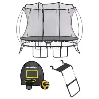 Walmart Springfree Outdoor 8 x 11 Foot Oval Jumping Trampoline for Backyard, Black offer