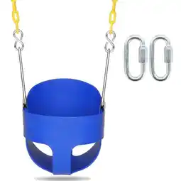 Walmart Full Bucket Toddler Kids Swing Seat with Iron Chains, 12.59''L x 13.39''W x 9.45''H, Blue offer