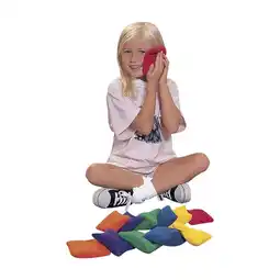 Walmart Sportime Fleece Bean Bags, 5 Inches, Assorted Colors, Set of 12 offer