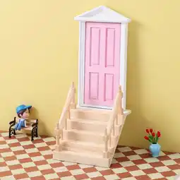 Walmart FRCOLOR Cute Mini Handrail Stairs Playhouse Decoration Work 12.00X10.50X10.00CM Beige offer