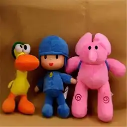 Walmart l-zone cute cartoon set of 3pcs plush 11 pocoyo,pato,elly cartoon stuffed plush pillow toys offer