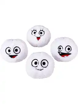Walmart RI Novelty Christmas Winter Funny Faces Snow Ball Plush Toys 12 Pack offer