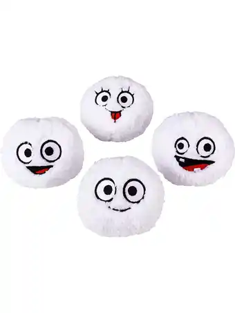 Walmart RI Novelty Christmas Winter Funny Faces Snow Ball Plush Toys 12 Pack offer