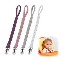 Walmart Baby Accessories Baby Stuff 4 Pack Braided Pacifier for Boys and Girls, Teething Toy offer