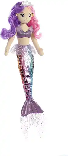 Walmart Aurora World Sea Sparkles Rainbow Mermaid Sea Iris Plush offer