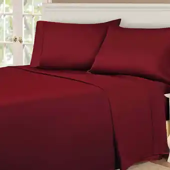 Walmart Superior Egyptian Cotton 530 Thread Count Deep Pocket Sheet Set, California King Size, Burgundy offer