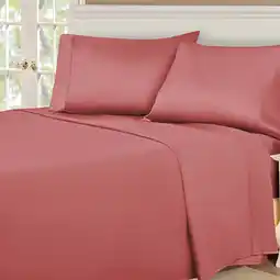 Walmart Superior Egyptian Cotton 530 Thread Count Deep Pocket Sheet Set, King Size, Blush offer