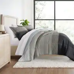 Walmart Comfort Canopy - Gray Ombre Timeless Print All Season Down-Alternative Comforter for Twin XL Beds offer