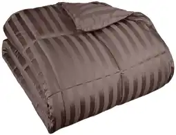 Walmart Superior Striped Reversible Down Alternative Comforter, Charcoal, Full/Queen offer