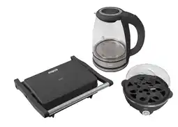 Walmart Cook With Color Egg Boiler, Kettle, Panini Black Set, 1 pcs offer